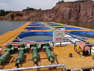 池塘内圆形圈养系统